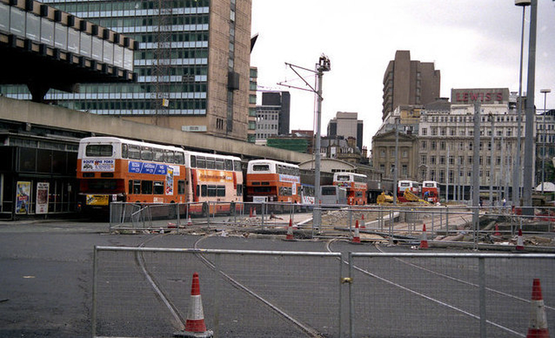 180404 90S Nineties Manchester Metrolink Portland Street Crossing By Dr Neil Clifton For Sj8498 Taken 1991 08 24