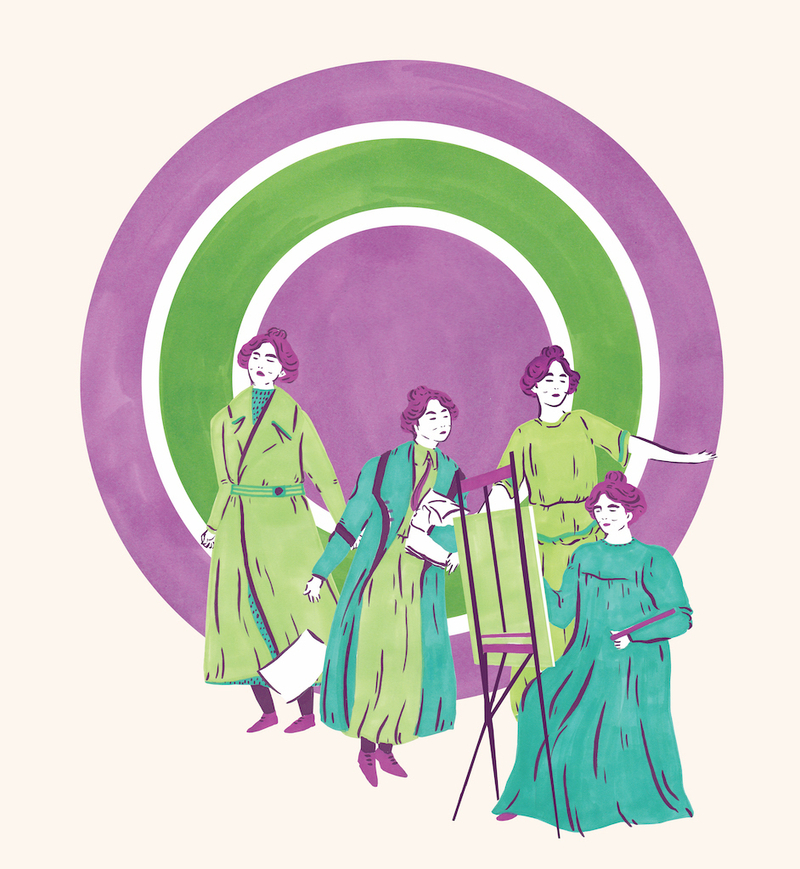 2019 12 02 First In The Fight Illustration Sylvia Pankhurst By Halah El Kholy